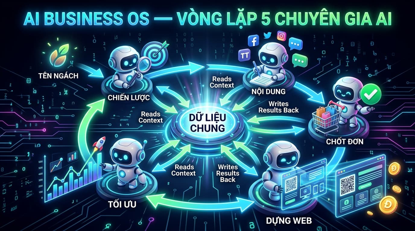 AI Business OS - Vòng lặp 5 chuyên gia AI
