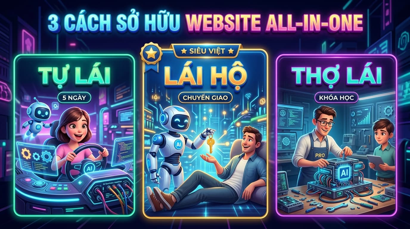 3 cách sở hữu Website All-in-One