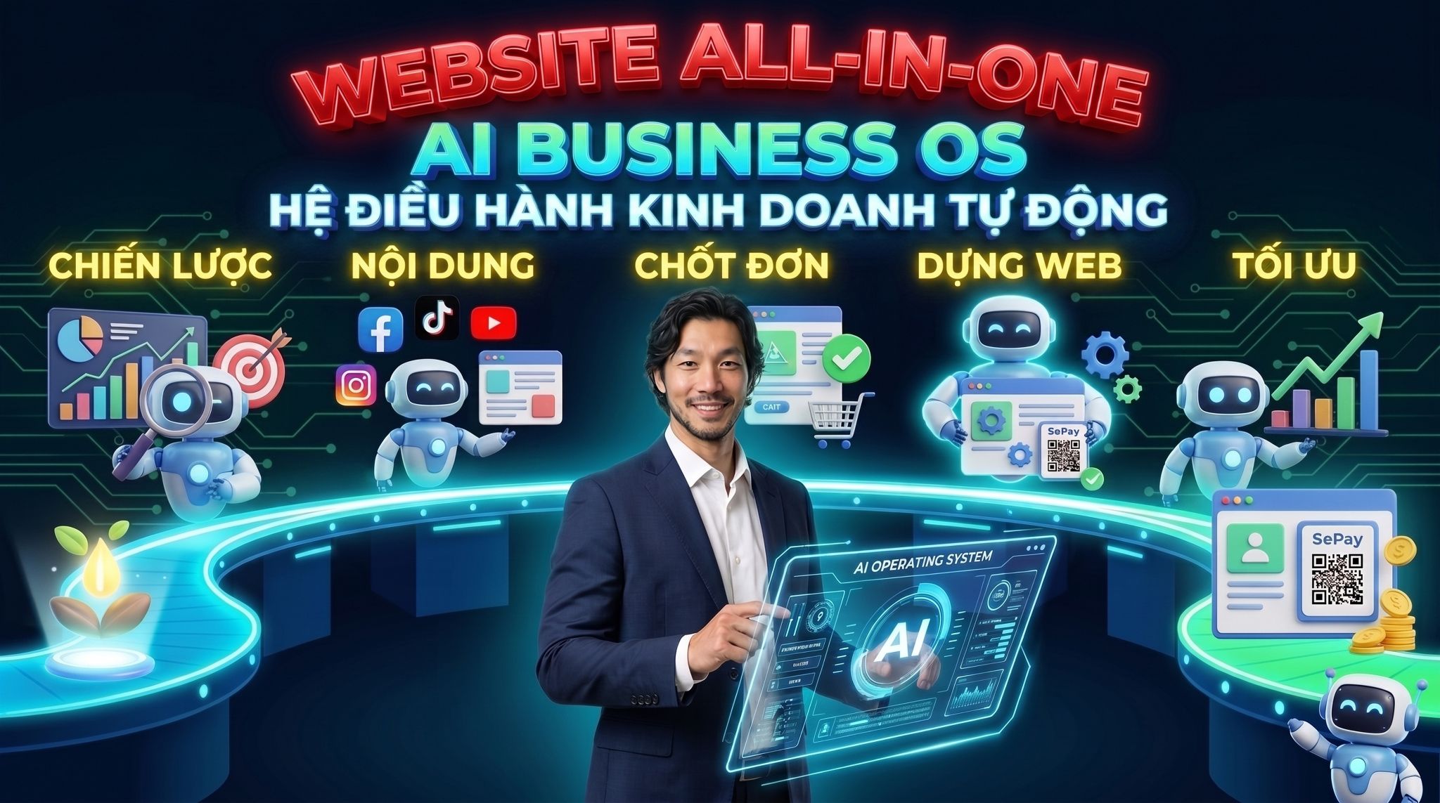 Website All-in-One — 3 cách sở hữu Hệ Điều Hành Kinh Doanh Tự Động