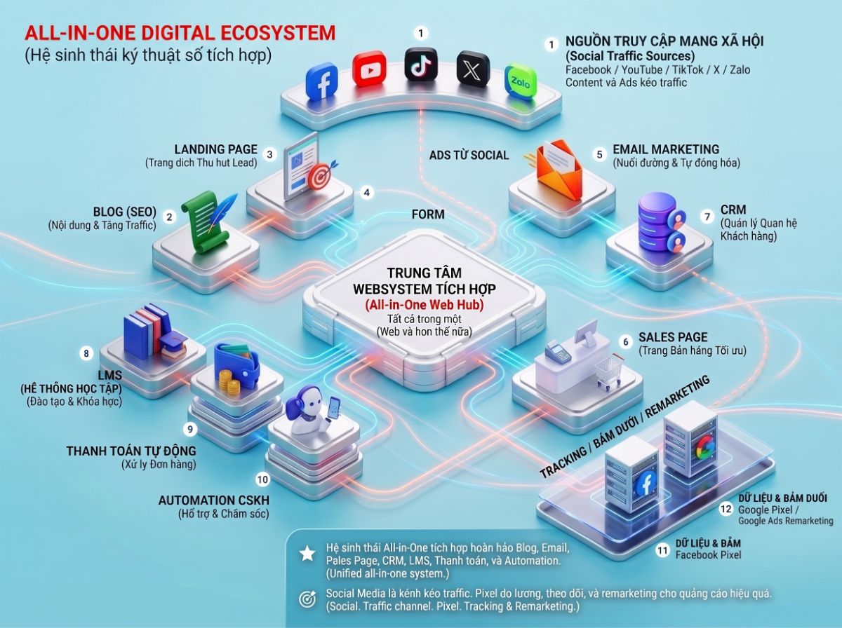 All-In-One Digital Ecosystem — hệ sinh thái kinh doanh số toàn diện