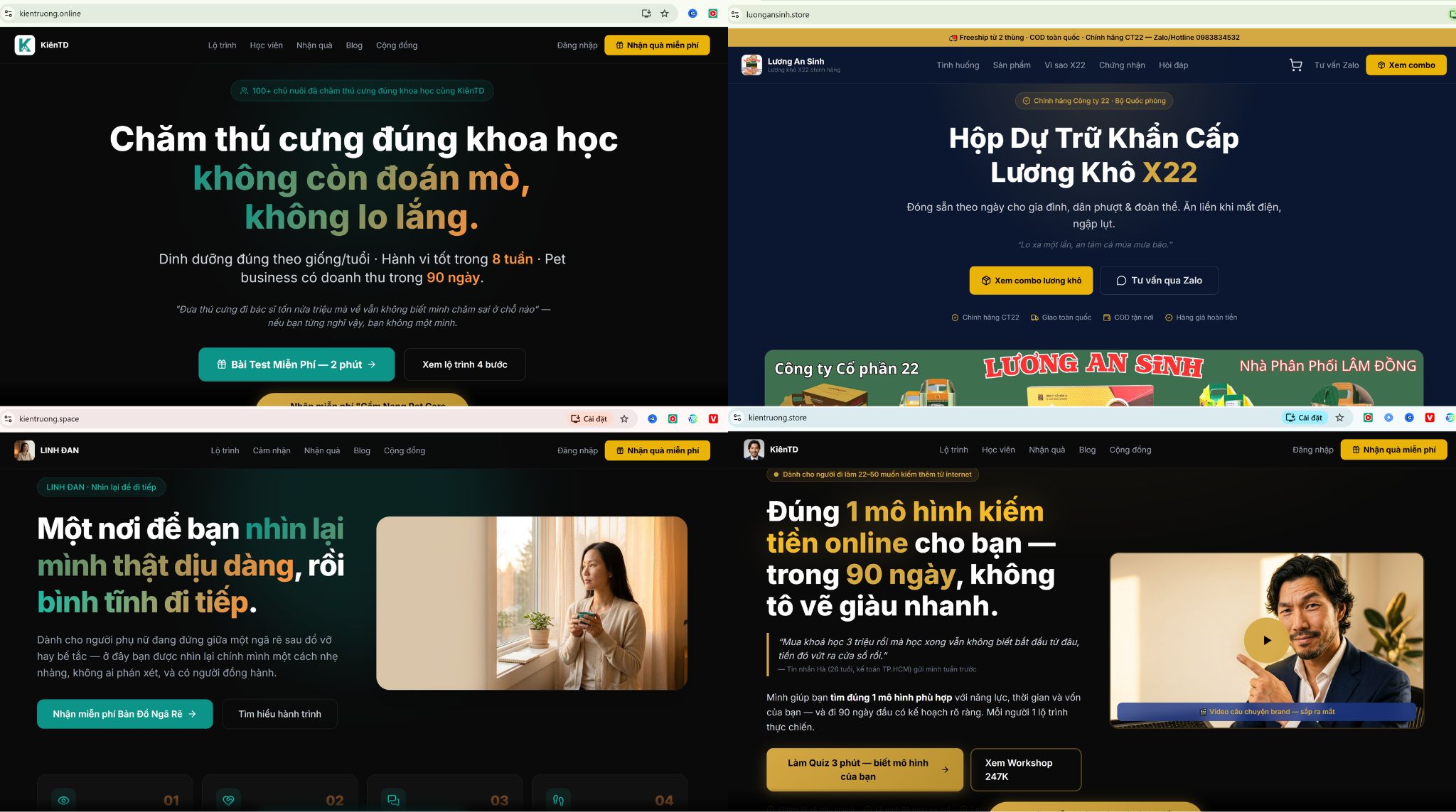 Danh sách website thật đã dựng bằng hệ AI Business OS — phần 2